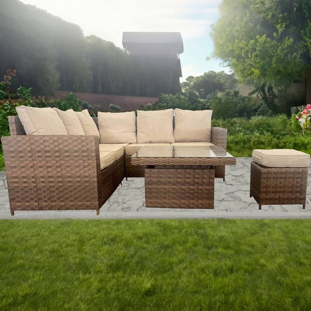 Carolina Compact Conversation Set - Brown