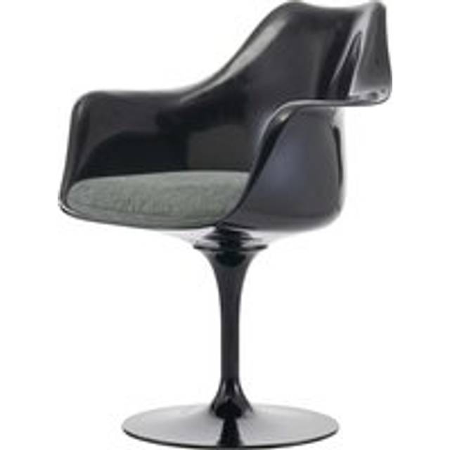 Fusion Living Black and Velveteen Grey Chelsea Armchair, Grey