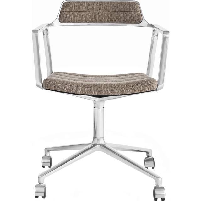 Vipp Vipp452 Swivel kontorsstol med hjul Pol. aluminium-dark sand