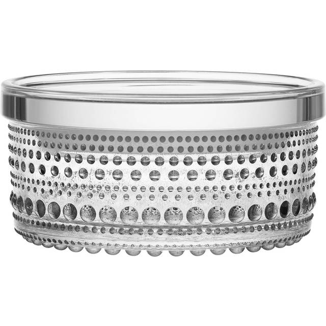 iittala - Kastehelmi Jar H5.7cm - transparent/H x Ø 5,7x11,6cm/Deckel aus Kunststoff (5.7 x 11.6 x 11.6 x &#8960;11.6cm)