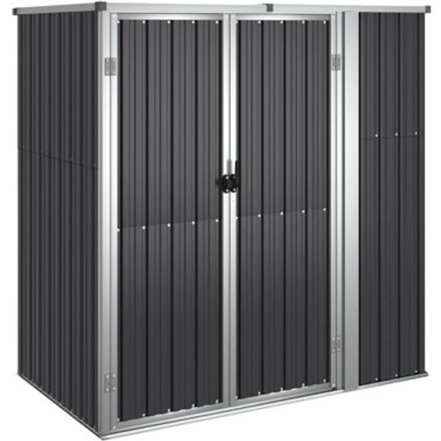 vidaXL Garden Tool Shed Anthracite 161x89x161 cm Galvanised Steel