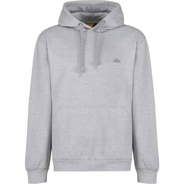 Mens Soft Fleece Pullover Hooded Hoodie Reclaimed Yarn Eco Friendly Top Light Grey Marl 2XLarge