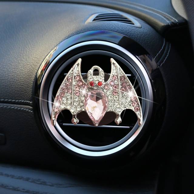 (Silver) Metal Bat Car Air Perfume Freshener Clip Decorative Aroma Vehicle Aromatherapy