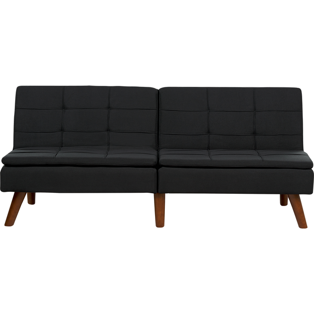 Beliani Fabric Sofa Bed Black Ronne, Multi