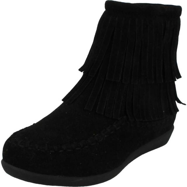 Girls spot on flat ankle boots