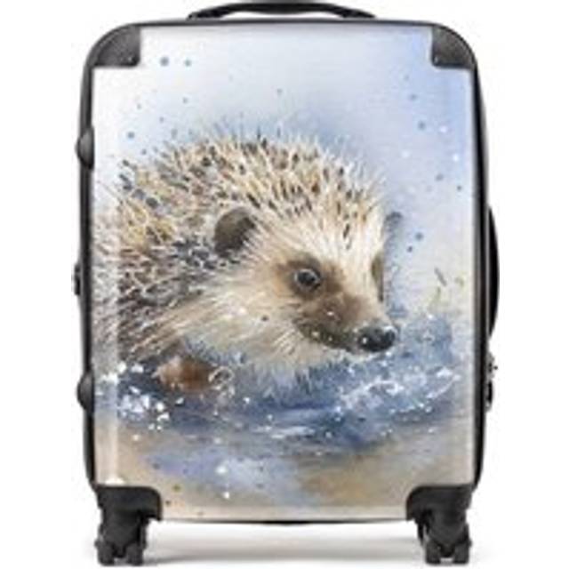 Warren Reed - Designer Hedgehog Watercolour Suitcase Large, Multi
