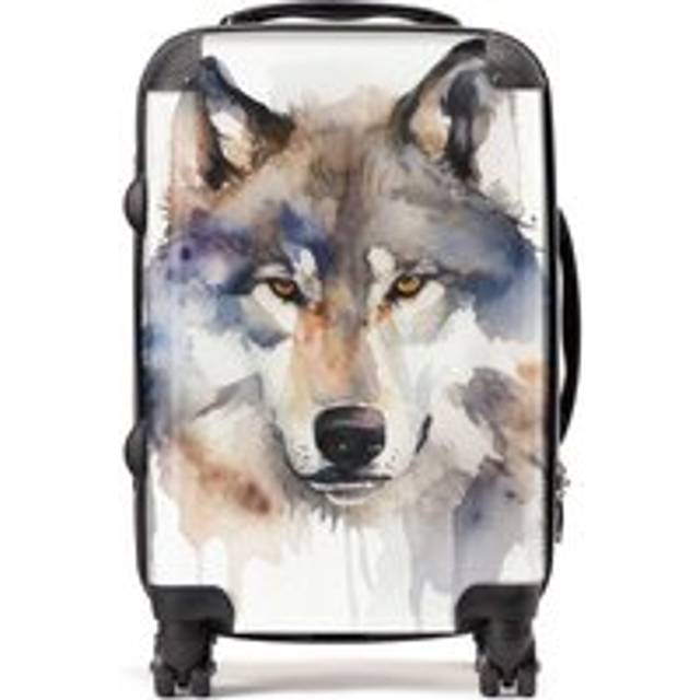 (Small) Wolf Watercolour Suitcase