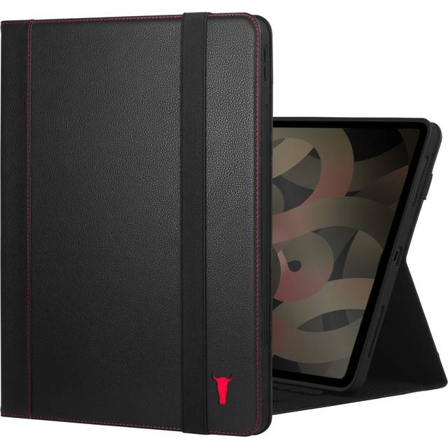 iPad Air 13" Leather Case (M2/M3) - Black with Red Detail