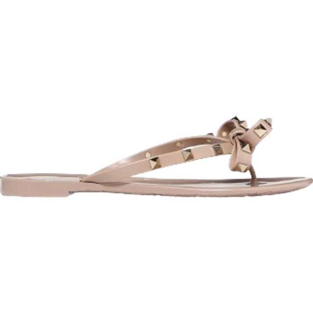 Valentino Garavani Rockstud Rubber Slipper Woman POUDRE 35
