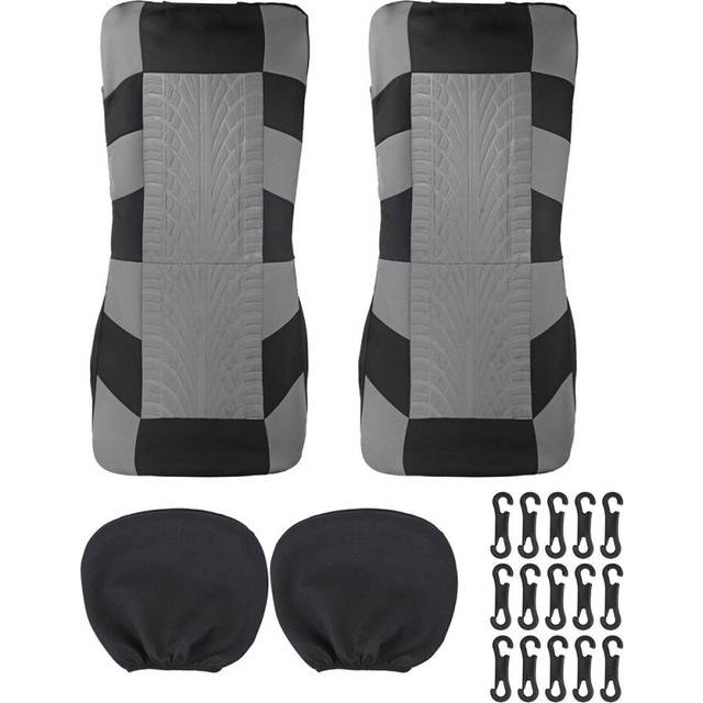 (Gray - 4 Pcs) 2/4/8PCS Seat Cover Front Back Row 5-Seats for Car SUV Truck Van 3Colors