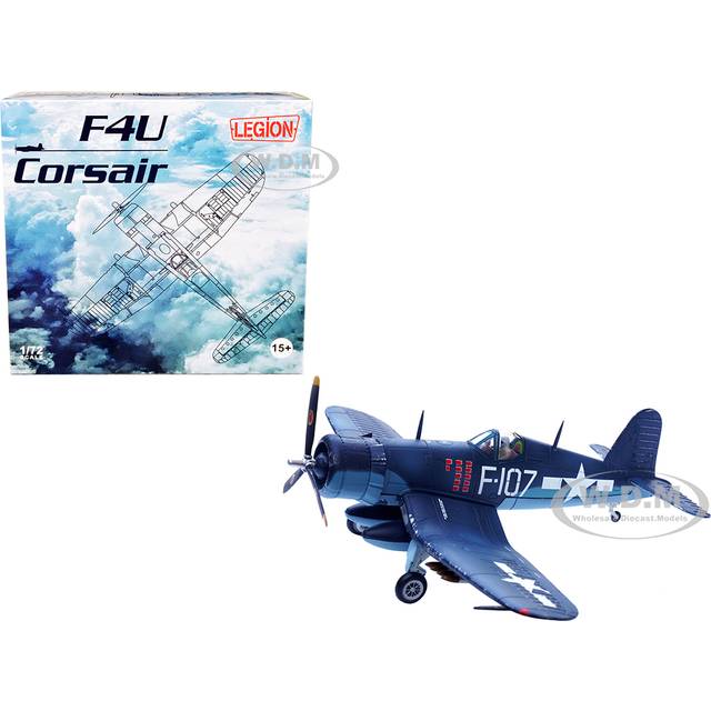 Vought F4U-1D Corsair Fighter Plane &#34;1st Lt. Phillip DeLong Marine Fighter Squadron (VMF-224)&#34; (1945) 1/72 Diecast Model Airplane by Legion