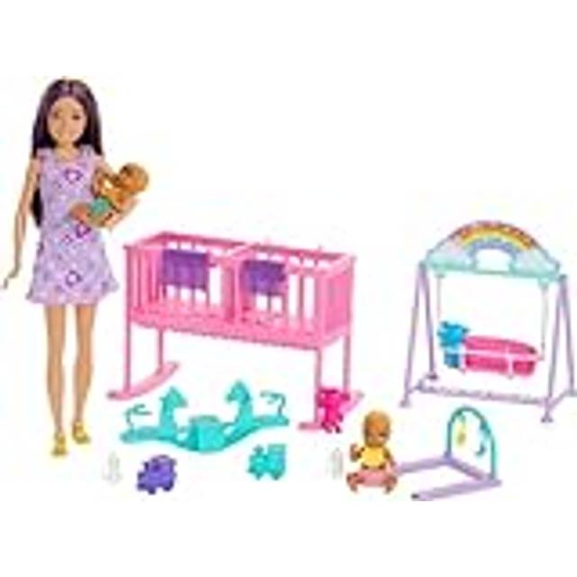 Barbie Skipper Barnvakt set - Skipper docka, 2 baby dockor och tillbehör