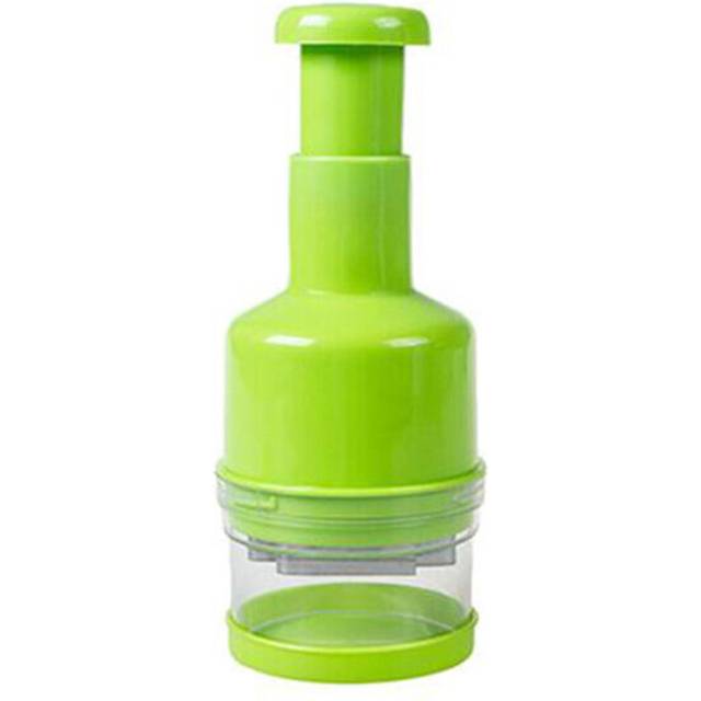 (light green) Multi-function Garlic Press Squeezer Onion Chopper Stainless Steel Pressing Food Cutter Vegetable Slicer Peeler Kitchen Gadgets