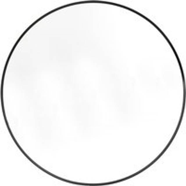Holworth 80cm x 80cm Large Round Mirror Black