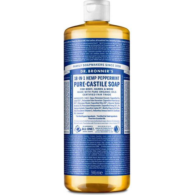 Dr Bronner Pure Castile Liquid Soap Peppermint 945 ml