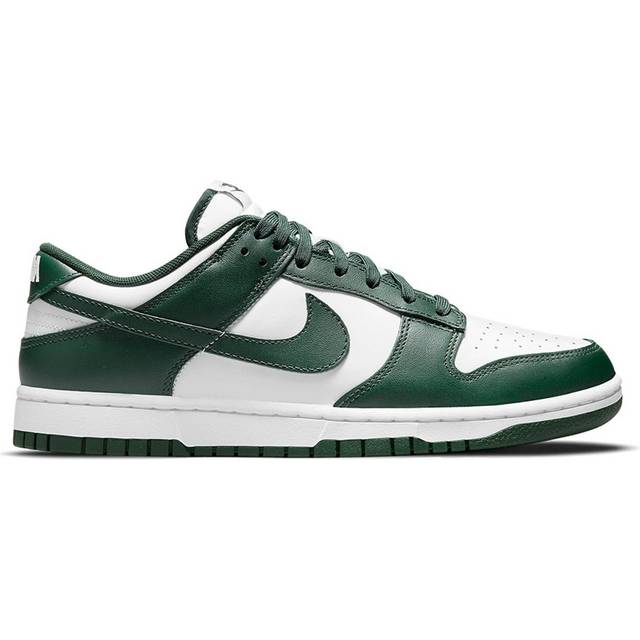 Nike Mens Dunk Low Trainers White Team Green Total Orange, 7