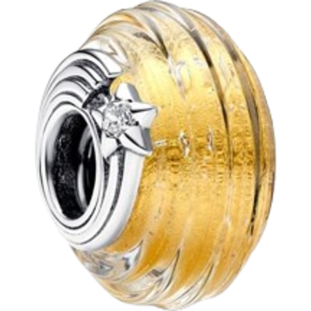 PANDORA - Rund Berlock med Glittrande Muranoglas