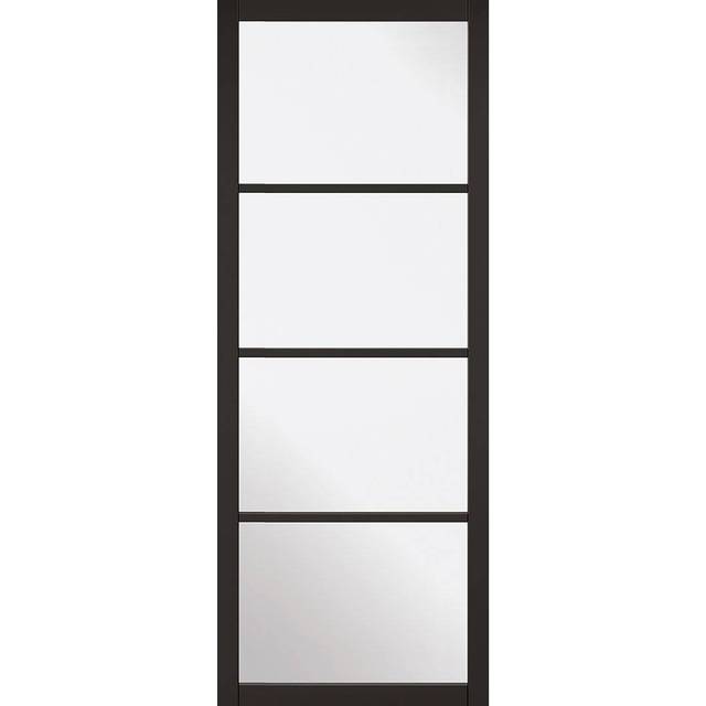 LPD Soho Black Glazed Internal Door (Size: 1981 x 762mm, Thickness: 35mm)