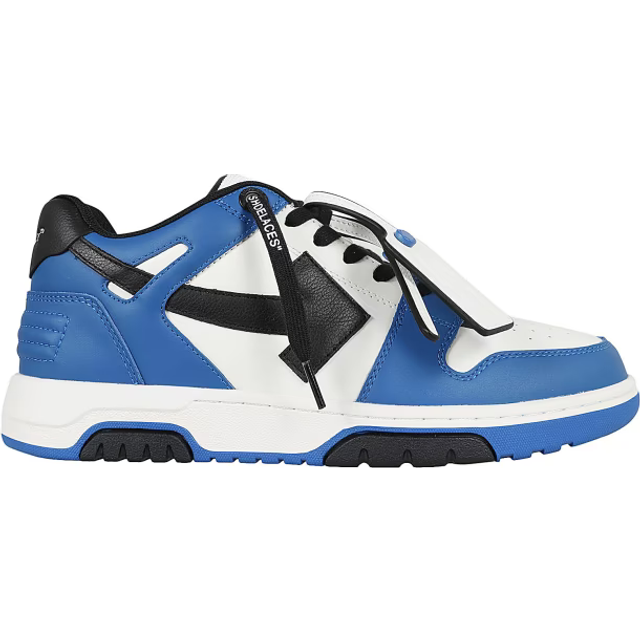 Off-white C/o Virgil Abloh Mens White/vy Out of Office Logo-embroidered Leather Low-top Trainers Eur 42 / 8 Uk Men - White/Navy