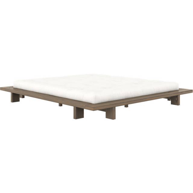 Japan Bed Frame, FSC certified pine wood, Made in Europe, Scandinavian Design, choose your size and color - Carob Brown (Super King (6&#39;))