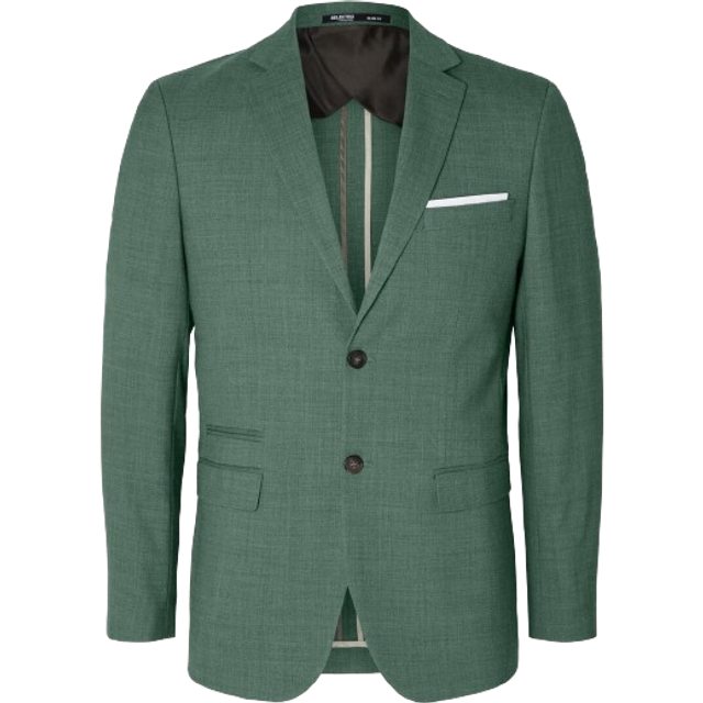 SELECTED HOMME Man enradig kavaj slim fit, Ljusgrön melerad, 46