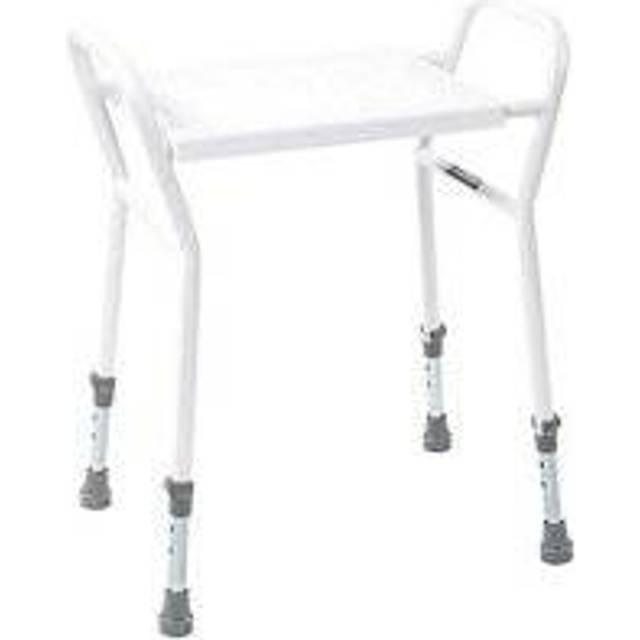 NRS Healthcare Shower Stool With Handles - White