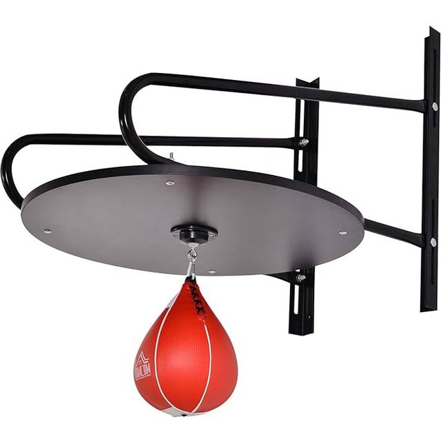 Pear Fast Boxing Set with Platform Wall Installation - Pump - Accessories Included - 60 x 73 x 80 cm Pera Veloce Included - HOMCOM | TJ Hughes