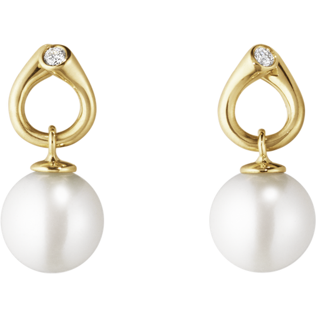 Georg Jensen Magic ørestikker 1513C, 18 kt. guld med hvide perler og brillanter