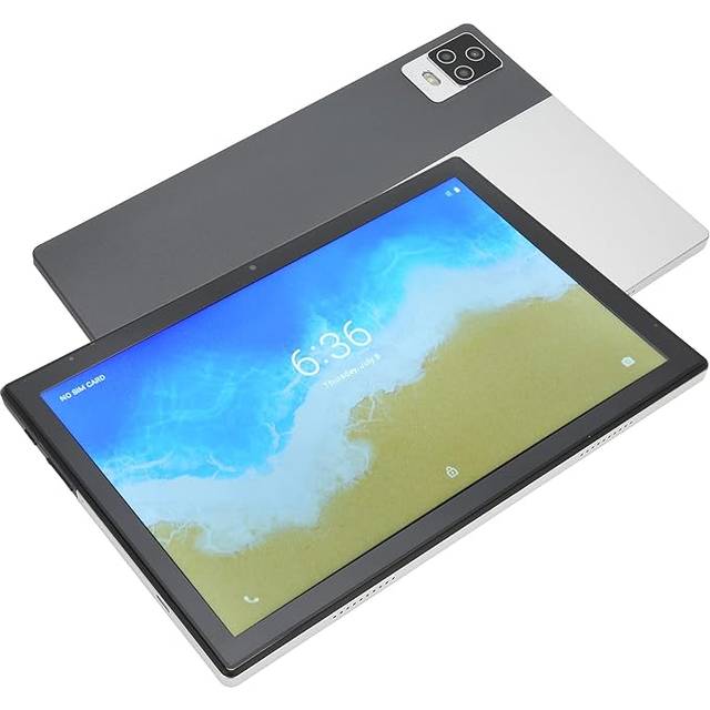 Tablet PC 10,1" Pekskärm 1280x800, 4GB RAM 128GB ROM MT6753 8 Core CPU, För Android 11 Tablet Bluetooth 5.0 WIFI 5G Dual Band 7000mah Batteri Tablet PC, Dual Sim Dual Standby(Silver)
