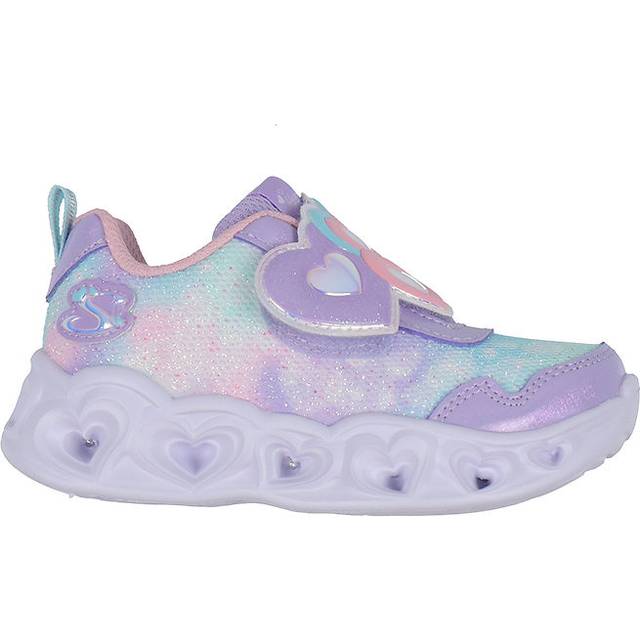 Skechers flickor hjärtljus, Lavendel/ljusrosa, 9 Toddler