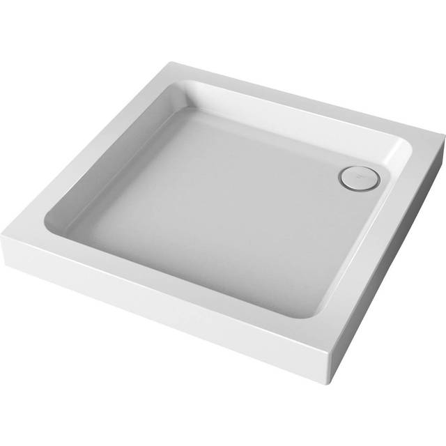 Mira Flight Square Shower Tray, Waste - 760mm X 760mm - White Please Select Size: 760x760mm