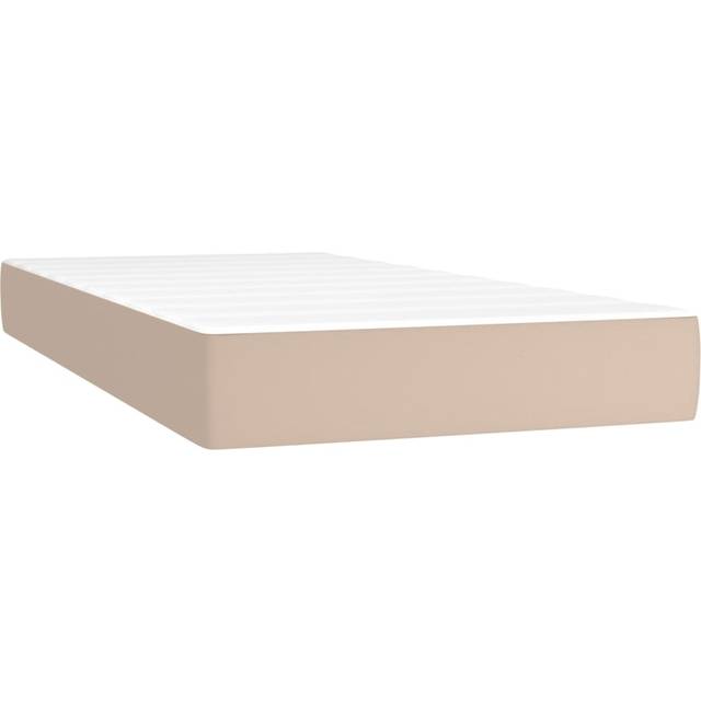 Pocketresårmadrass cappucino 90x200x20 cm konstläder