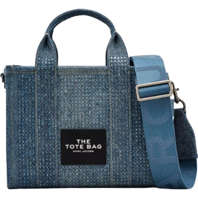 Marc Jacobs The Crystal Denim Small Tote Bag - Light Blue