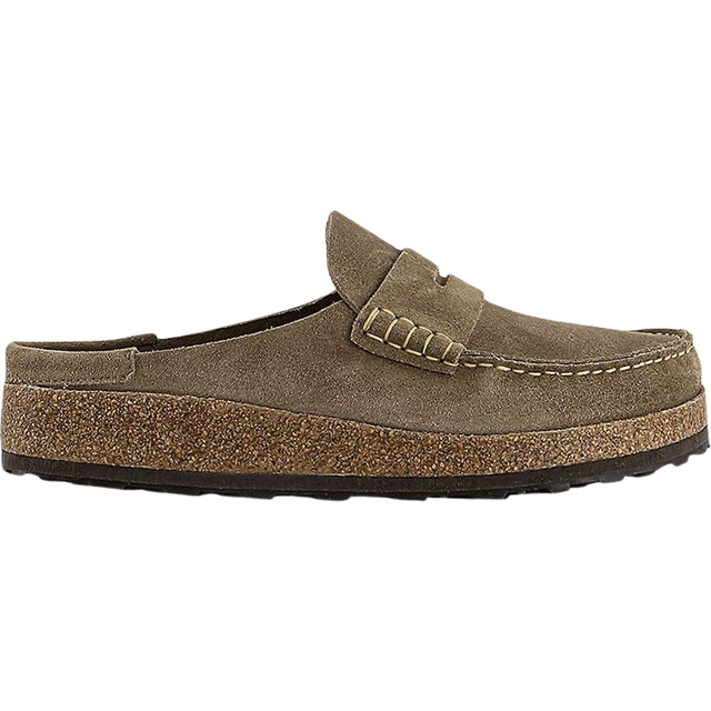 Birkenstock Mens Taupe Naples Contrast-stitch Suede Clogs Eur 43.5 / 9.5 Uk Men - TAUPE