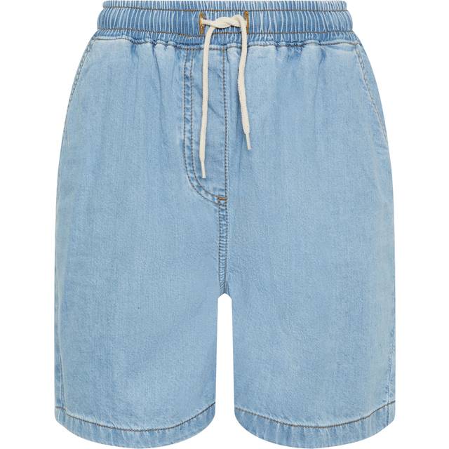 Lts Tall Light Blue Tie Waist Denim Shorts 10 Lts | Tall Women's Denim Shorts