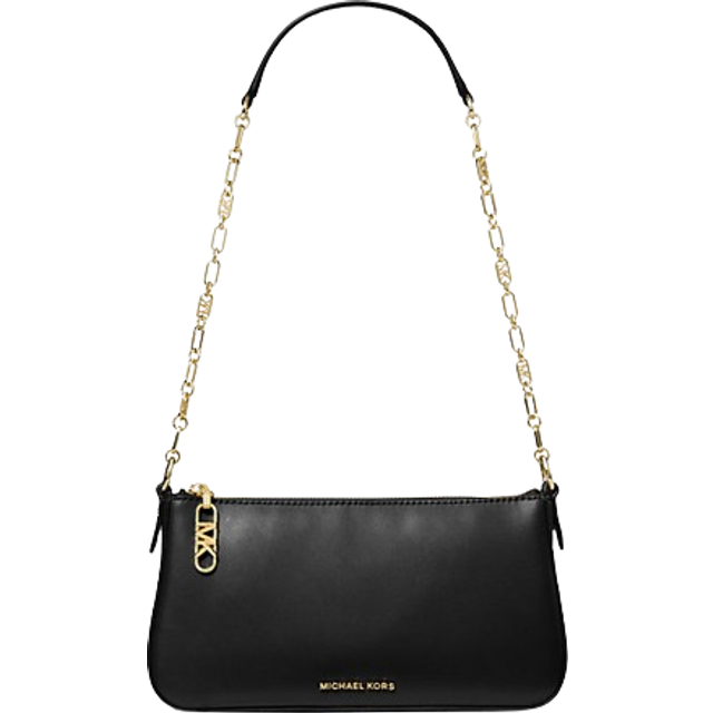 Michael Kors, Shoulder Bags, female, Black, ONE SIZE, Leather Chain Handle Crossbody Bag