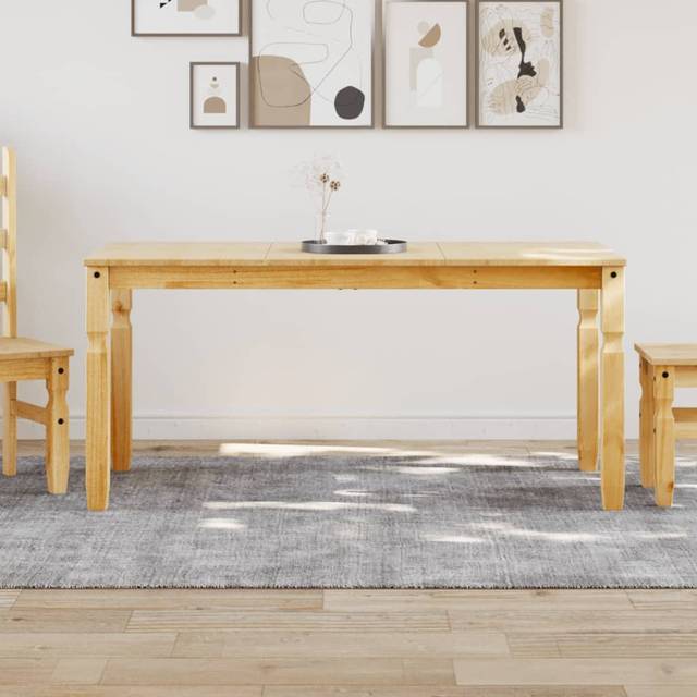 vidaXL Dining Table Corona 160x80x75 cm Solid Wood Pine - Brown