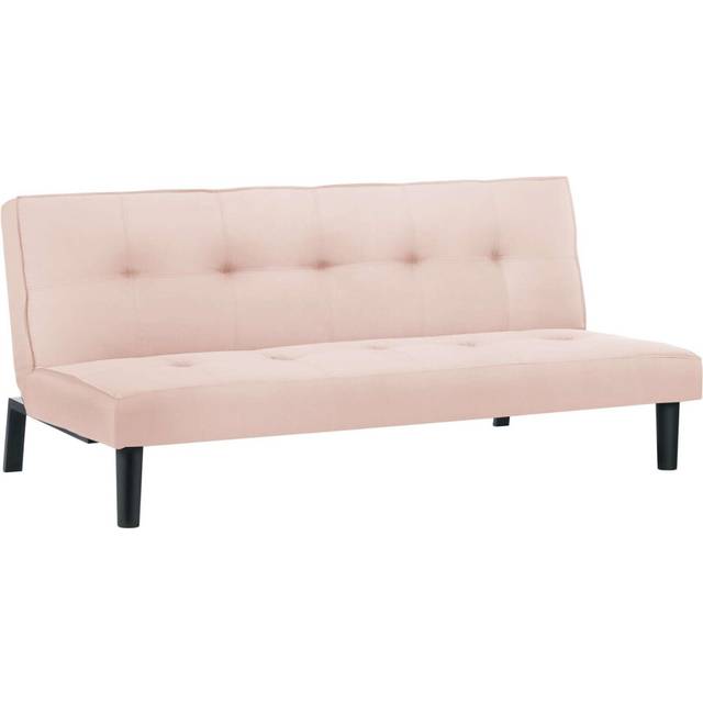 Velvet Sofa Bed Birlea Aurora 3 Seater Settee Modern Fabric - Pale Pink - One Size