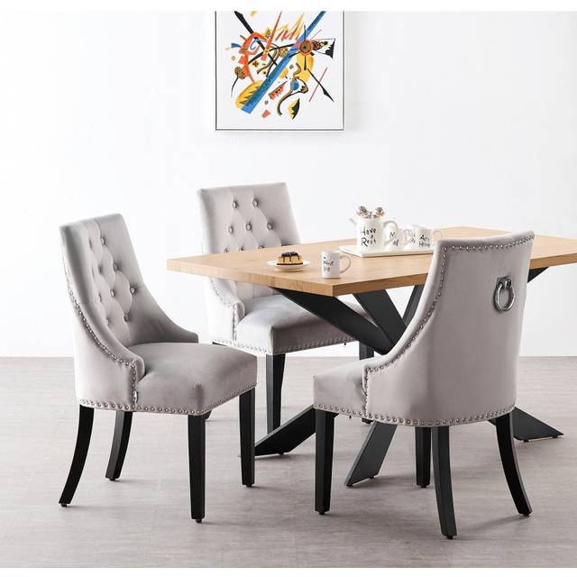 Windsor Duke Lux Dining Set Colour: Light Grey