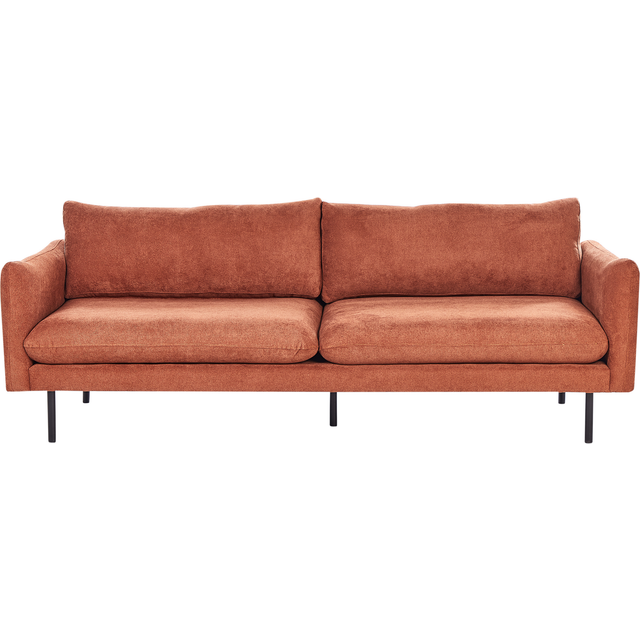 Beliani Fabric 3 Seater Sofa Golden Brown Vinterbro, Brown