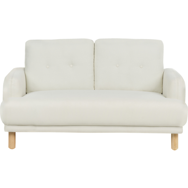 Beliani 2 Seater Fabric Sofa Off-white Tuve, White