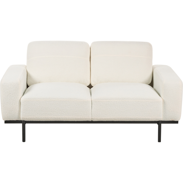 Beliani 2 Seater Sofa Boucle White Sovik, White