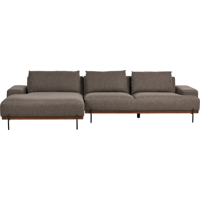 Beliani Right Hand Corner Fabric Sofa Brown Mariferd, Brown