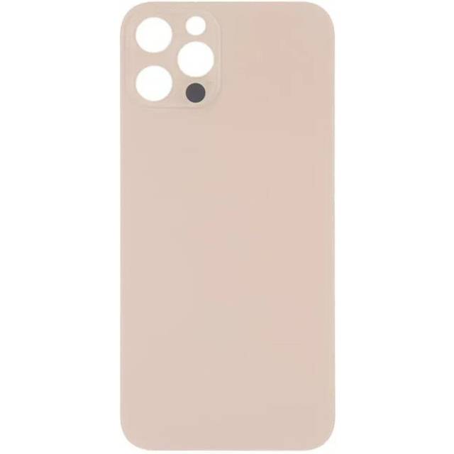 Compatible With iPhone 13 Pro Plain Glass Back in Gold