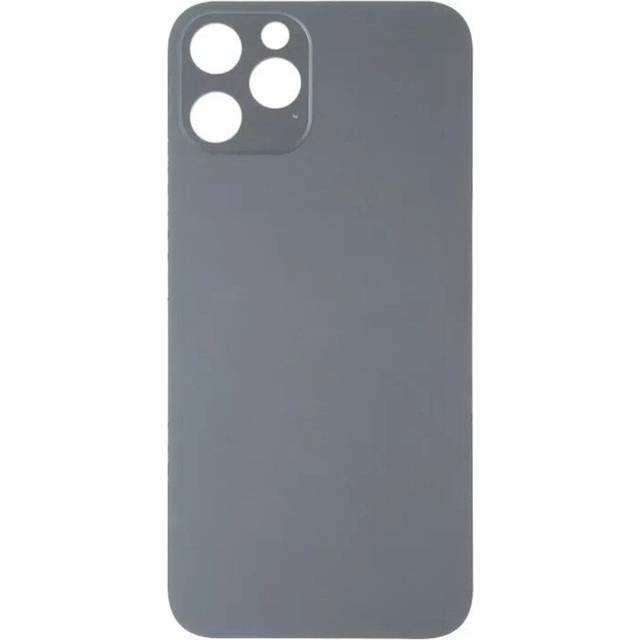 Compatible With iPhone 13 Pro Max Plain Glass Back in Black