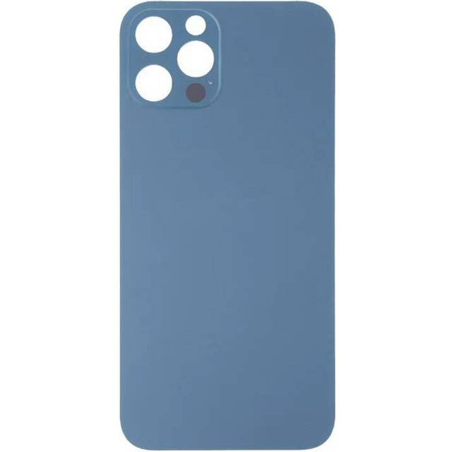 Compatible With iPhone 13 Pro Max Plain Glass Back in Blue