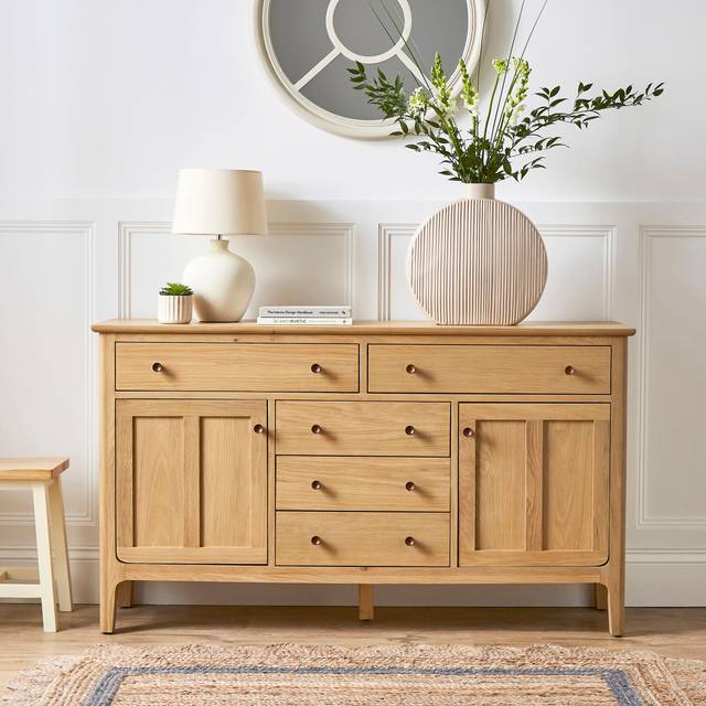 Churchgate Walton Large Sideboard, Oak - Light Oak