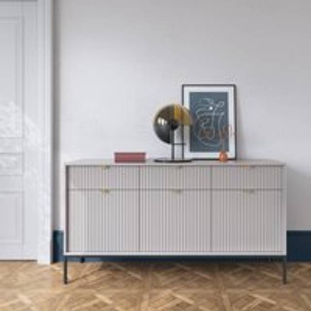 Nova Sideboard 154cm in Light Grey - Light Beige - One Size