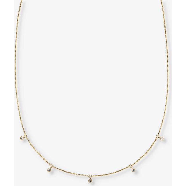 Maria Black Womens Gold Moreno 14ct Yellow-gold and Diamond Chain Necklace 45cm - GOLD