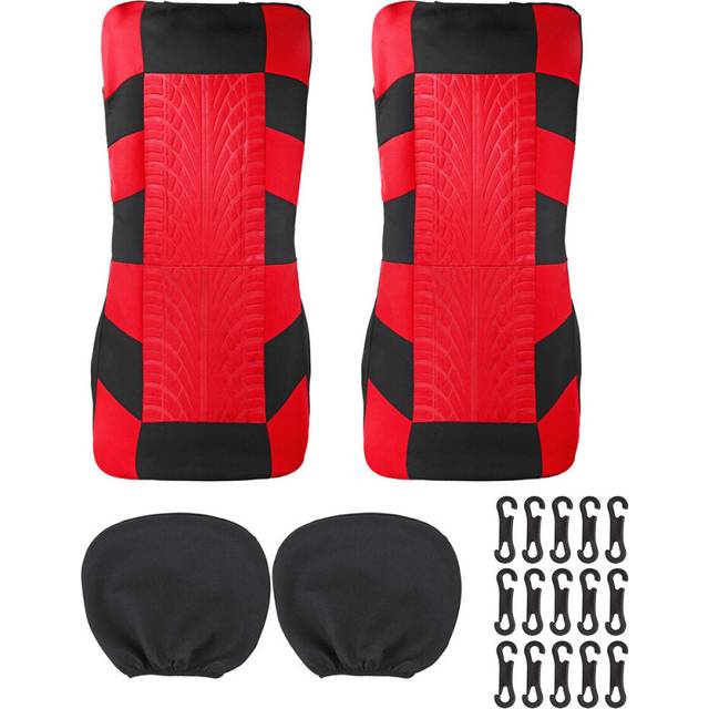 (Red - 4 Pcs) 2/4/8PCS Seat Cover Front Back Row 5-Seats for Car SUV Truck Van 3Colors